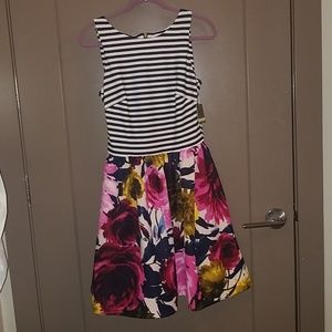 NWT Taylor Poe dress - striped and floral